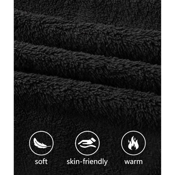 Men'sYellow Black Flannel Plaid Jacket Warm Sherpa Lined Fleece Hoodies - Picture 4 of 5